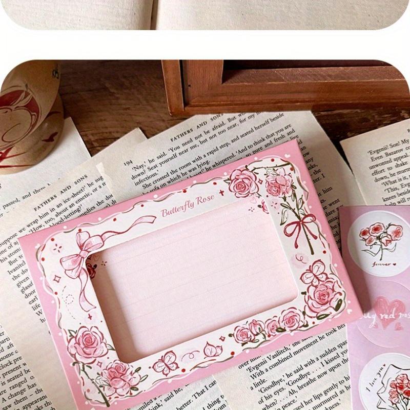 [Burning Greeting Card] DIY Burning Greeting Card | Flowers Commemorative Blessing Burning Envelope Set with Handmade Birthday High-Value Thin Card Material Pack