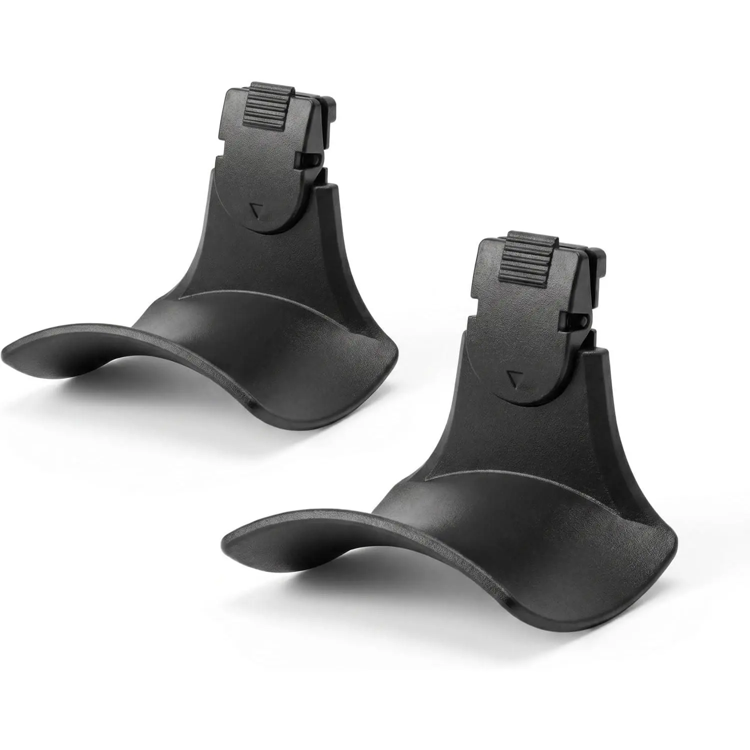 Fabric Wall Headphone Stand for Office, Cubicle Headphone Holder for Work Decor, Space-Saving Hanger Cubicle Accessories for Women Men Desk Organizer, Black (2 Pack)