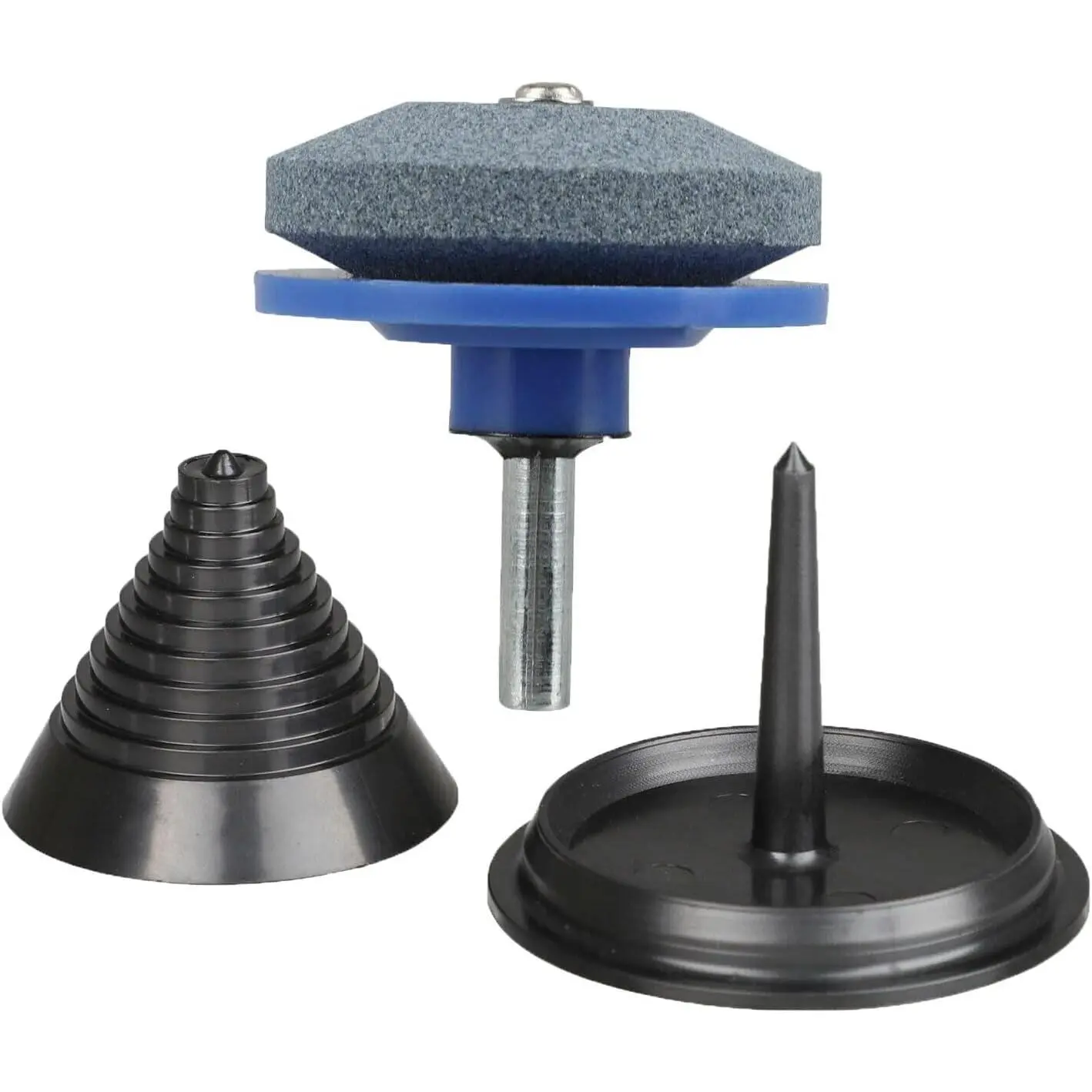Lawn Mower Blade Sharpener & Blade Balancer Set for Drill Fit for Lawn Mower Tractor Garden Tools