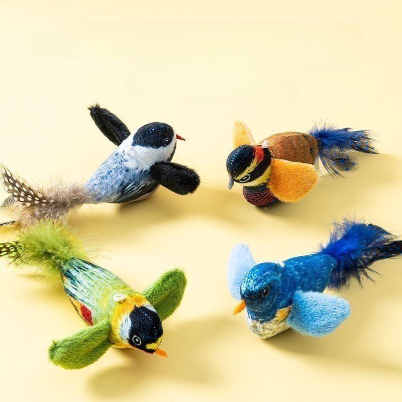 Cute Bird Design Interactive Cat Teaser Toy, Chew and Scratch Toy, Fun Indoor Cat Teething Toy, Pet Entertainment Supplies