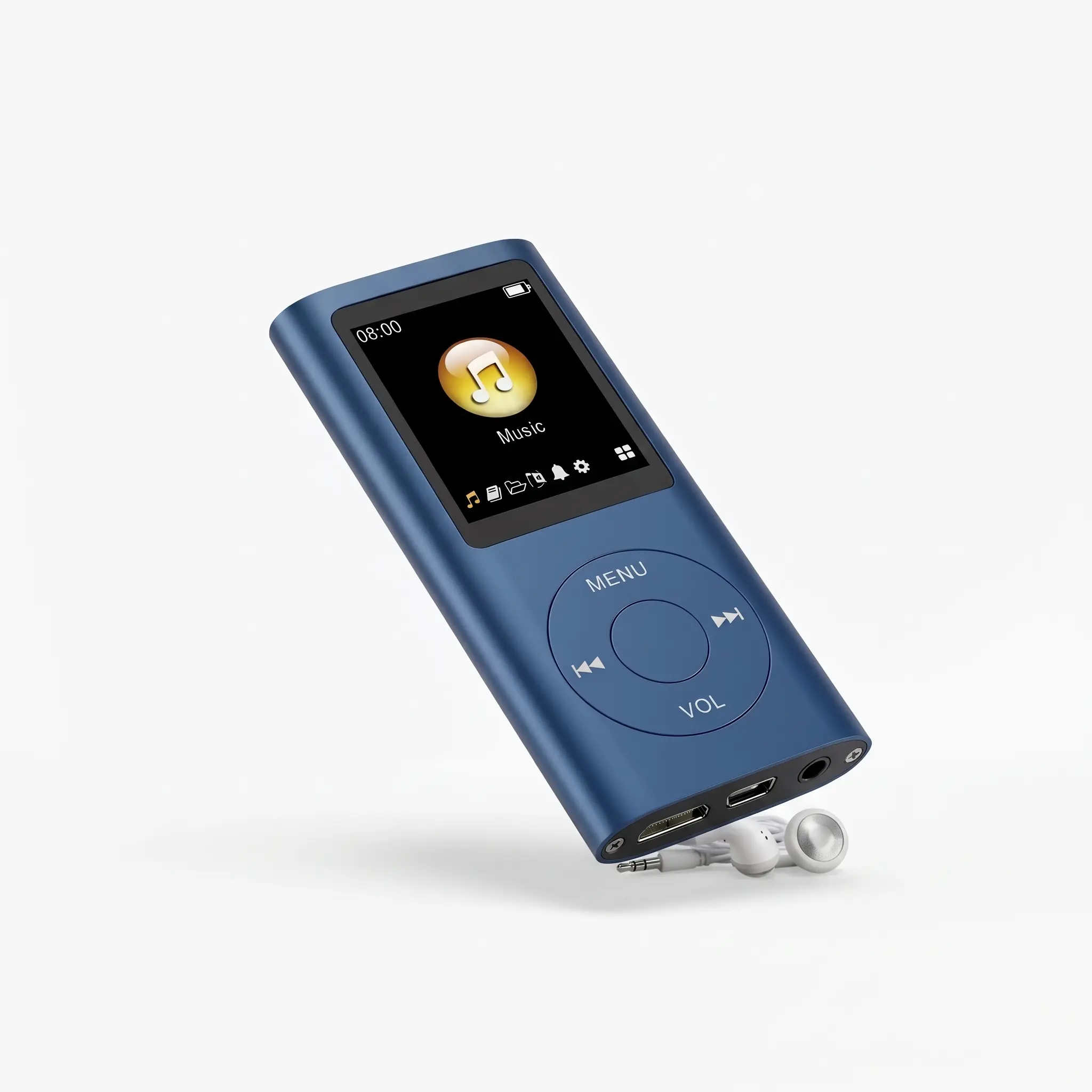 Aluminum Alloy MP3-MP4 Player with 1.8" LCD Screen, Portable Lossless HiFi Sound Audio Device, Bluetooth, Built-in Speaker, Rechargeable for Walking, Sports, Teen Boy Gift (Compatible with Headphones)