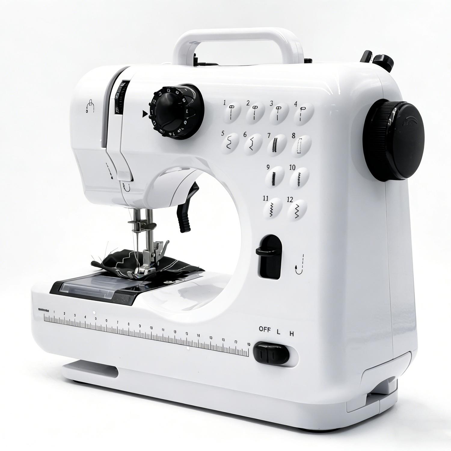 Mini Portable Household Sewing Machine Lockstitch Buttonhole 505 Semi Automatic Multifunctional Desktop