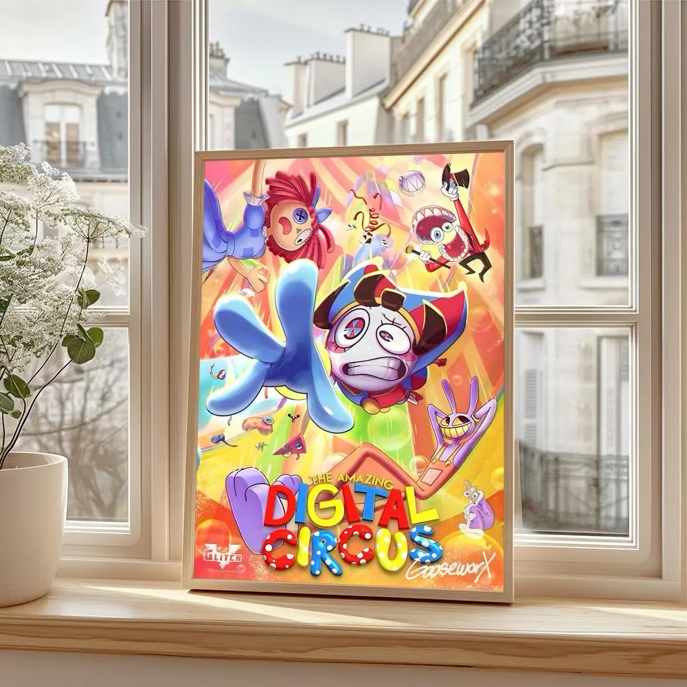 Anime The Amazing Digital Circus Poster 1 Piece HD Waterproof Art Poster Wall art print art suitable for living room bedroom Above Bed Wall Decor bar parlor home decor gift fade-Resistant, Non-sticky, vibrant Dly Wall print