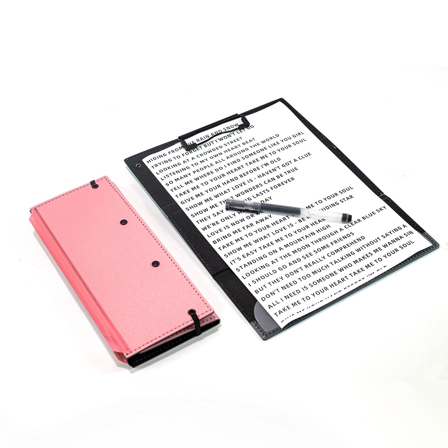 Tri-Fold PP Plastic Nursing Clipboard, Letter-Size 3-Panel Foldable Medical Folder Board, Portable Pocket Writing Pad Document Holder (In Stock)