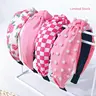 Elegant Women's Wide Headband Set, Faux Pearl Headbands in Floral Print, Plaid & Solid Colors, Knotted Design, Chic All-Season Fashion Hair Accessories