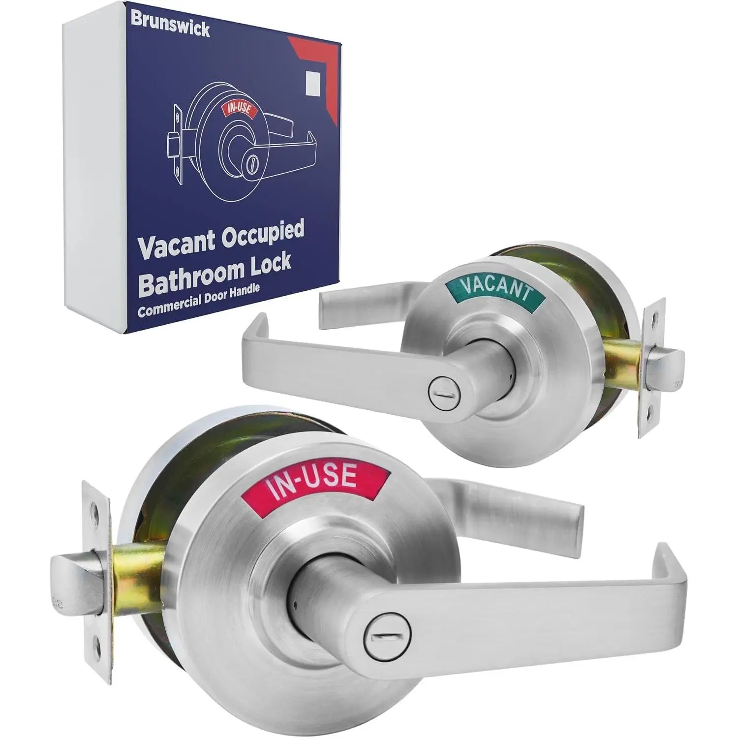 Commercial Door Handle | Vacant Occupied & Commercial Restroom Lock for Public Bathroom & Industrial Buildings