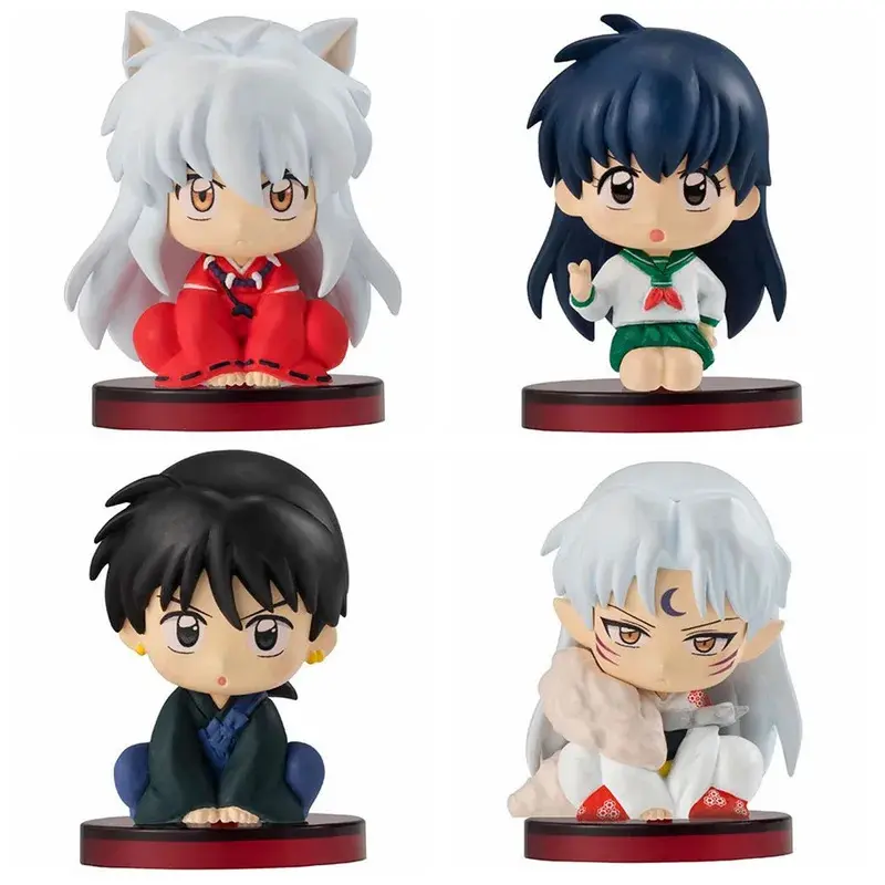 Inuyasha Anime & Manga Collectible Figures, 4-8Pcs/Set 4.5cm Cute Chibi Q Version Cartoon Character Model Toys & Hobbies Gifts