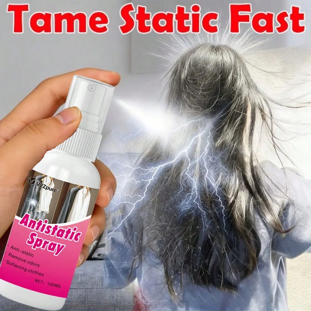Anti-Static Spray & Fabric Crease-Resistant - Quick Wrinkle Remover, Smooth & Fresh Finish, for Clothes, Shirts, Blouses, Dresses, Skirts, Clothes Wrinkle Remover, Anti Cling, Long-Lasting Static Remover for Clothing Furniture Bedding