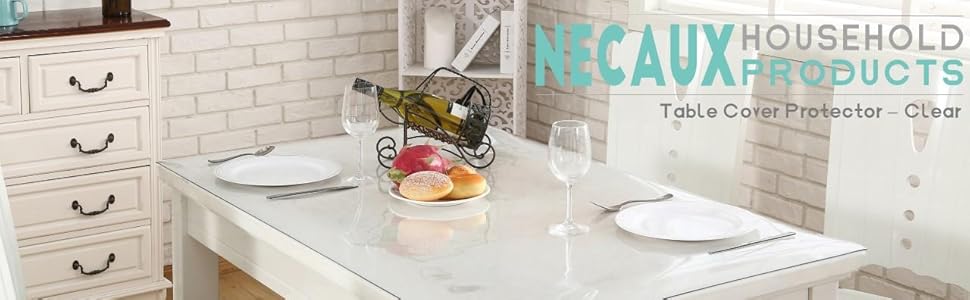52 Inch Round Clear Table Cover Protector, 1.5mm Thick Version, Unshrinkable Non-Slip Waterproof Oil Tablecloth for Wood Grain Dining Room and Meeting Tables 52 Inch Round Clear Table Cover Protector, 1.5mm Thick Version, Unshrinkable Non-Slip Waterproof Oil Tablecloth for Wood Grain Dining Room and Meeting Tables