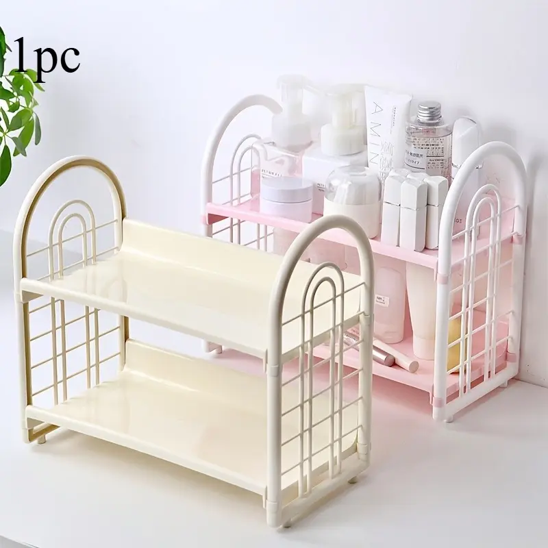 Desktop Makeup Organizer Vanity Skincare Storage Rack Dorm Room Decor
