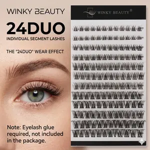 144 Soft Natural False Eyelashes, Fox Eye Cat Eye DIY Lashes, Reusable Imitation Mink Fiber Lashes, Perfect for Home Use