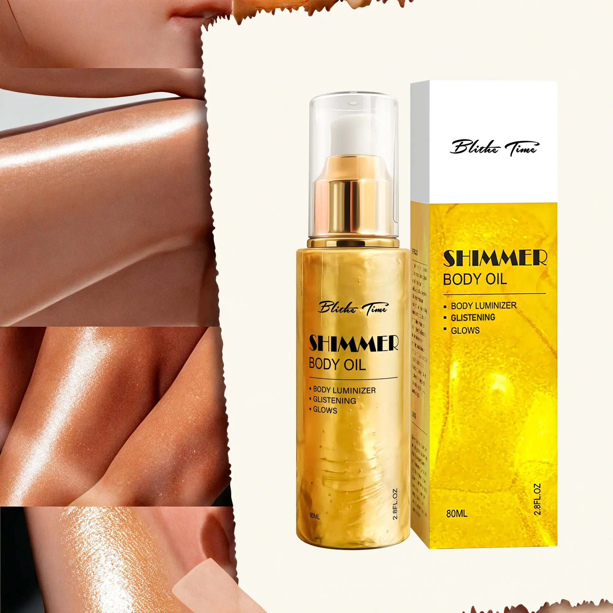 Body Care Glow Oil, Brightening Body Oil, Moisturizing Body Oil, Nourishing Body Oil, Body Shimmer Oil, Body Skincare Lotion for Women & Men