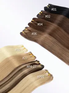Sew In Hair Weft Hair Extensions Real Premium Human Hair. Double Weft Extensions, Invisible and natural, durable and comfortable, with salon quality. Can be cut & DIY freely, perfect as prom hair extension for a gorgeous hairstyle.