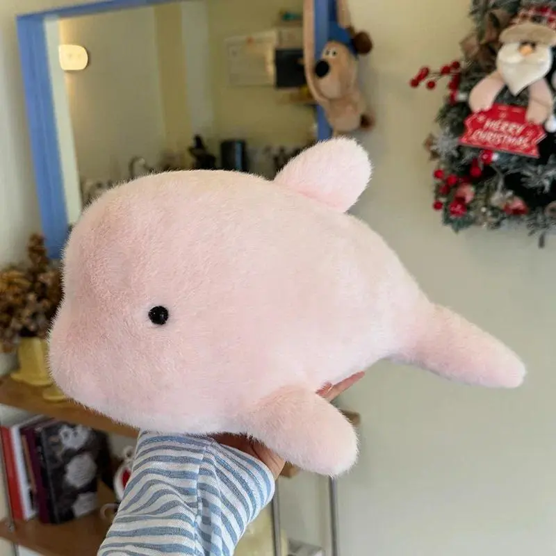 New Lovely Lucky Pink Dolphin Plush Toys Soft Comfy Cartoon Dolphin Doll Funny Game Props For Children Cute Festivals Gift