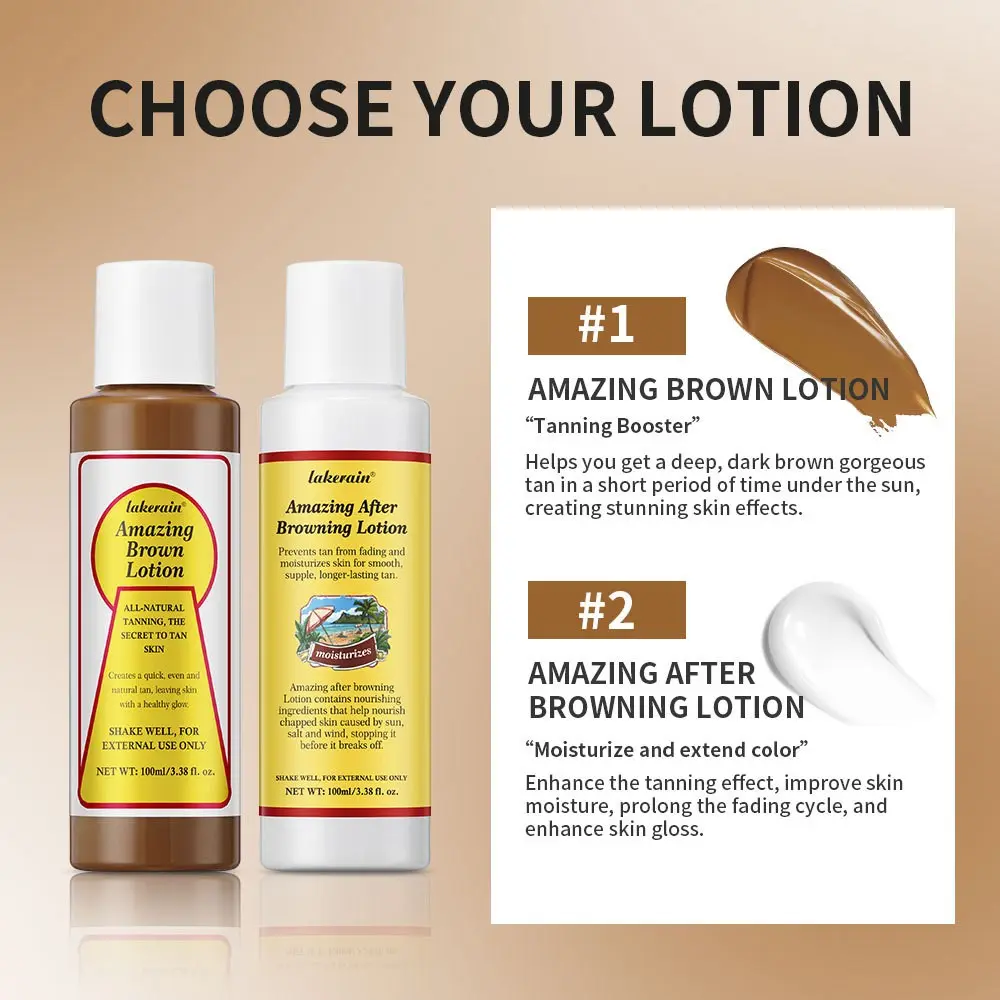 Tanning Lotion Set for Face and Body, Pre- and Post-Sun Tan, Beauty Cream for Even Skin Tone, Essential Sun Protection & Glow Boosting