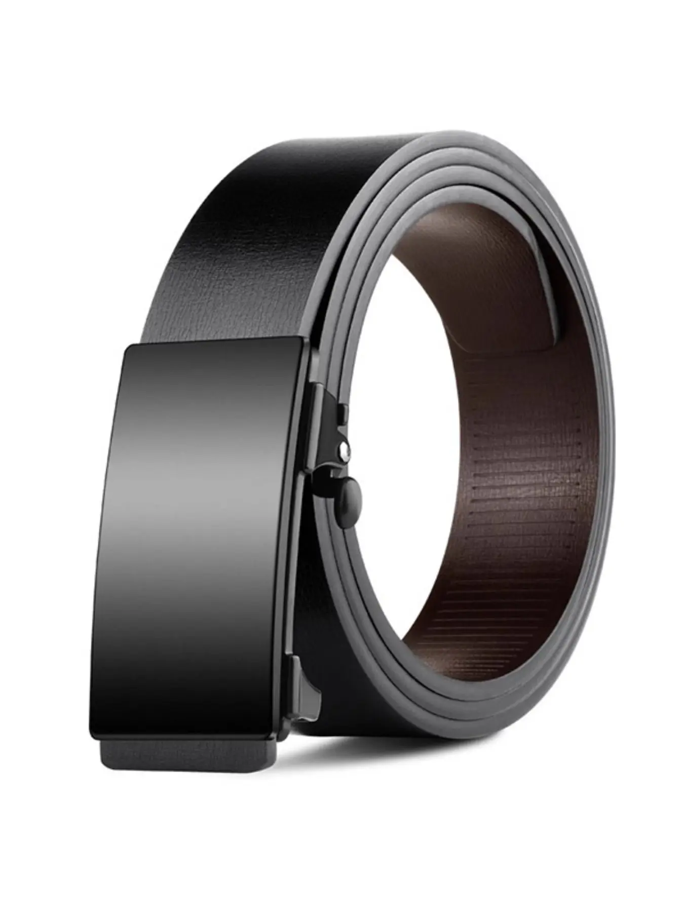 2026 Hot-Selling Tiktok Viral Men Belt, Fashion Belt, Premium Soft Leather No-Hole Auto-Lock Belt, Sleek Metal Buckle, Perfect Gift for Him, Belt With Buckle