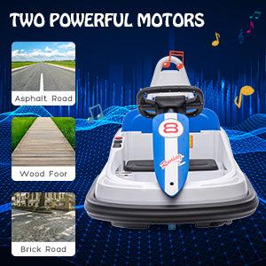 【GARVEE】Electric Ride-On Bumper Cars for Toddlers Ages 1.5-6 with Steering Wheel, Safety Belts, 360 Degree Spin, 2 Speeds, Lights, Music & Horn. Available in Red, Pink, White, and Green.