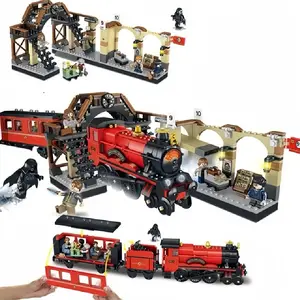 801pcs Creative Magic High-Speed Train Building Set, Multifunctional Assembly Toy Gift, Unisex Birthday Present for Kids and Adults