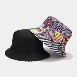 Back to the 90s!  This retro graffiti bucket hat is the perfect accessory for your everyday street style. Beautiful neon colors and vintage patterns to make your outfit stand out. Comfortable and fashionable!