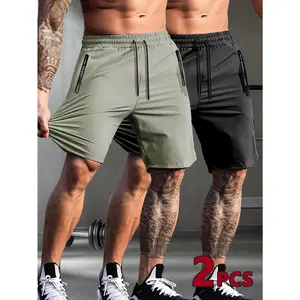 Men's Top Rated 2-Piece Athletic Basic Tracksuit, Premium High-Elastic Breathable Fabric, Drawstring Waist, Secure Zipper Pockets, Versatile Outfit for Gym Fitness Daily Use