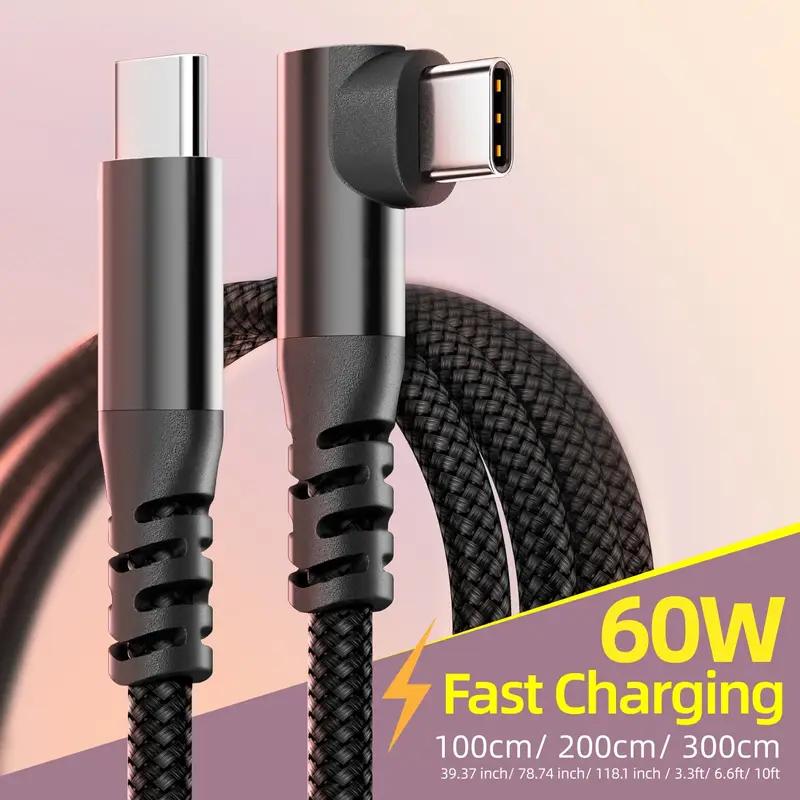PC USB C Cable 1M 2M 3M 10FT USB C Data Transfer 60W PD Fast Charging Cable for ios 15 15/ Plus 15Pro / Max