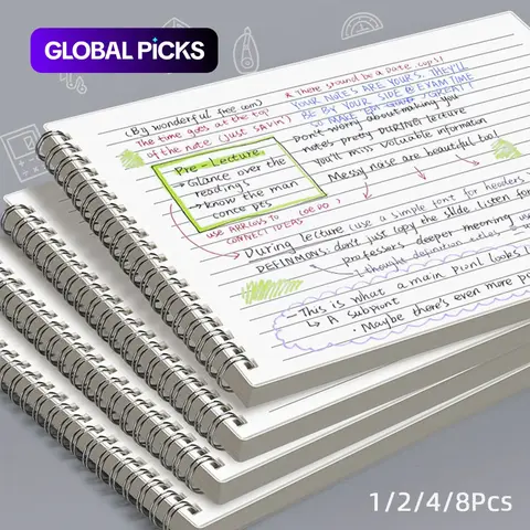 Thick, 60 Sheets 8mm Ruled Cream Paper with Smooth No-Bleed Writing, Firm Binding, Ideal for Students, College Essentials and Office Use, School Office Stationery, Stationery Supplies #GLOBAL PICKS