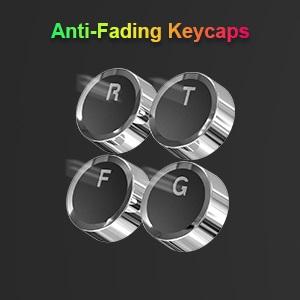 Typewriter Style Mechanical Gaming Keyboard RGB Backlit Wired with Blue Switch Retro Round Keycap 104 Keys Keyboard (R-White)