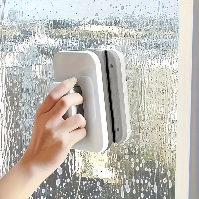 Magnetic Window Cleaner Tool, Double-Sided Strong Magnet, Safe & Practical Glass Wiper, Reusable, Suitable for Glass Thickness 3-10mm Cleaning
