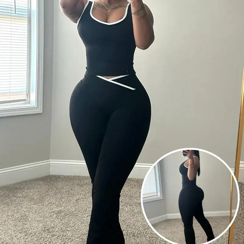 High Waisted Cargo Flare Leggings for Women, No Front Seam Workout Yoga Pants with Pockets, Hidden Scrunch Butt Lifting Fit, Soft Stretch Nylon Spandex Gym Pants for Fitness, Pilates, Running, Lounge and Casual Athleisure Wear
