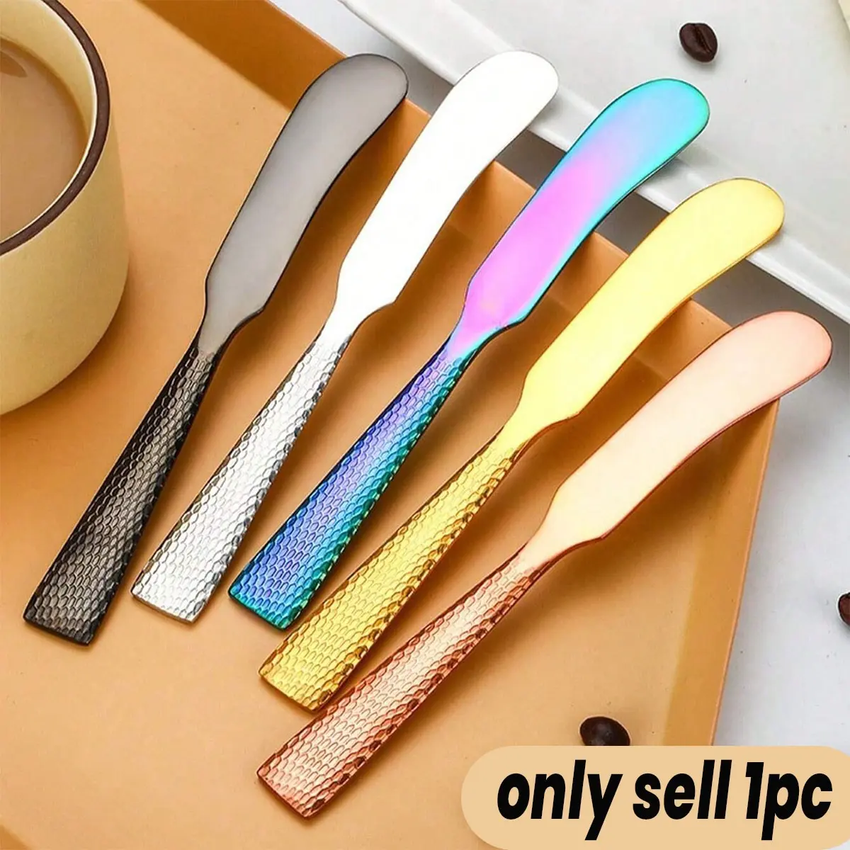 Stainless Steel Textured Butter Knife, Bread Jam Spreader, Baking Scraper, Cream Knife, Kitchen Utensil, Durable & Versatile, Kitchenware