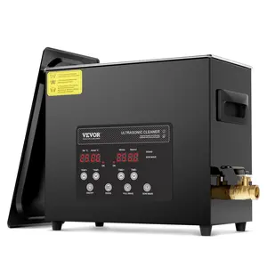 【DealsForYouDays】VEVOR 6L Ultra Sonic Cleaner, 180W Digital Ultrasonic Cleaning Machine with Gentle Mode Upgraded Degassing, 40kHz Industrial Ultrasound Cleaner with Heater Timer for Retainer, Jewelry, Tools