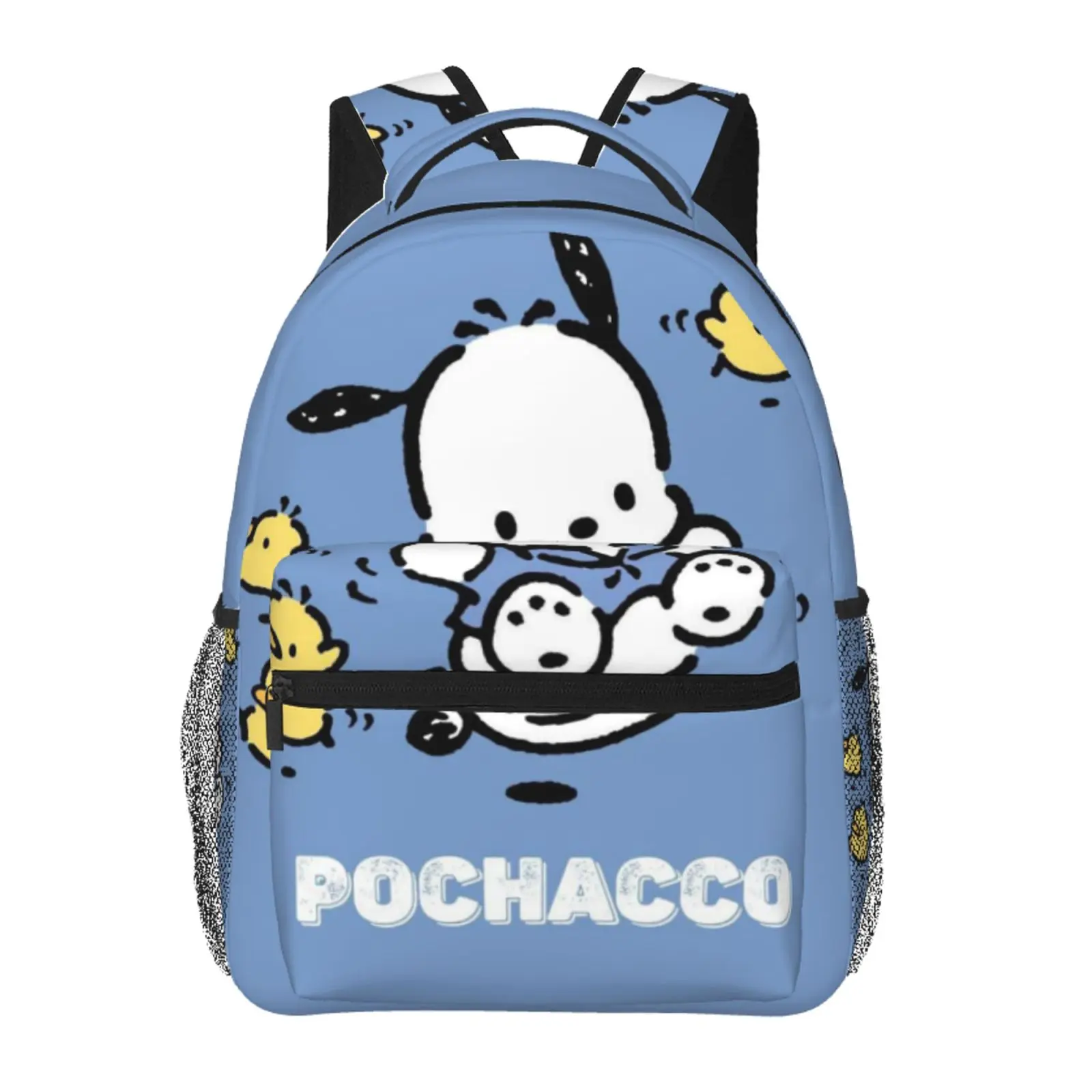 Anime Pochacco Printed Backpack, Cute School bag for Girls Boys Teens, Cartoon Backpacks Kawaii Kids Lightweight backpack with adjustable straps Bookbag, Travel, School, College, Work, Backpack, Daily Use