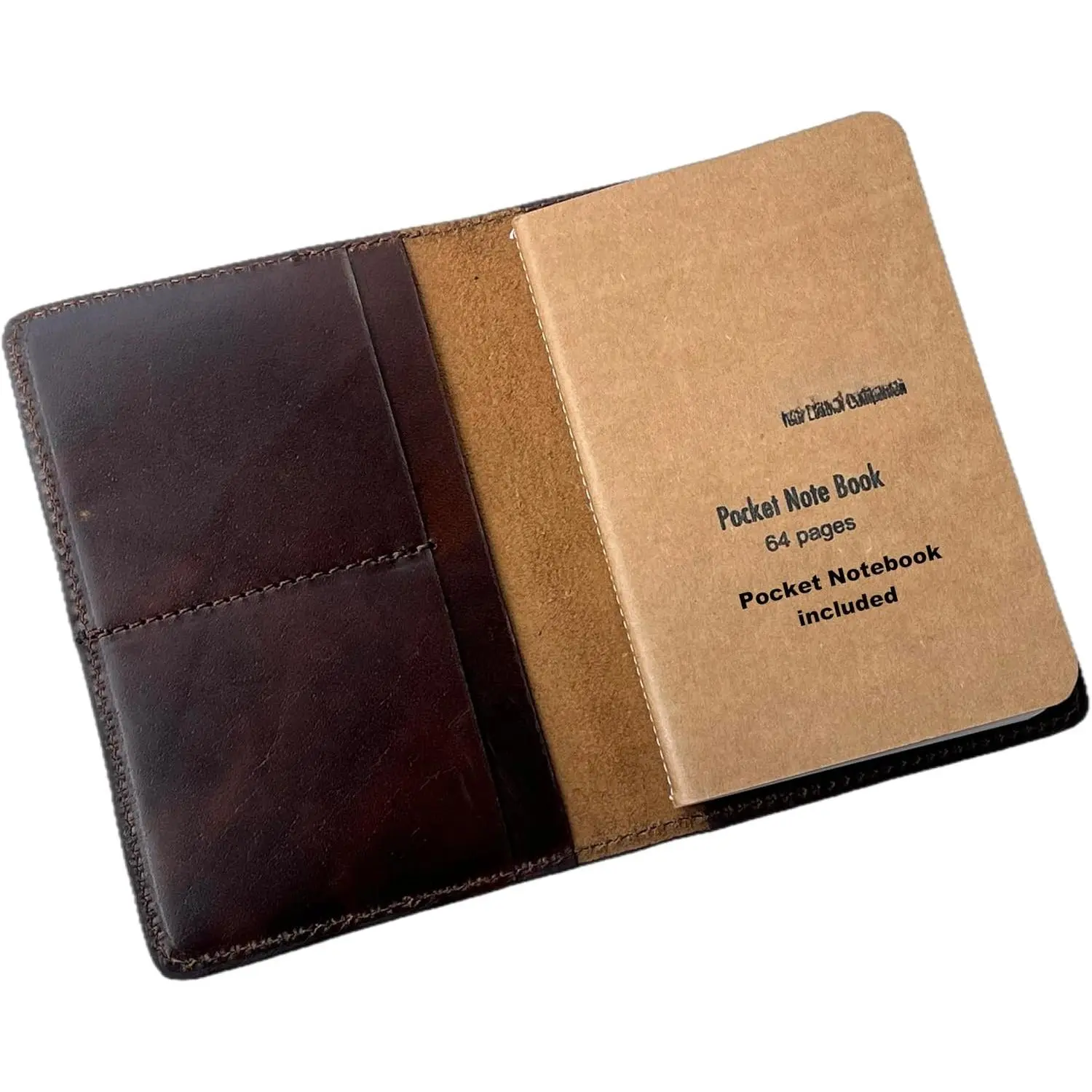 Leather Journal Cover for Field Notes - Notebook Cover for Field Notes & Moleskine Cahier Compatible - 3.5x5.5 Refillable Travel Notebooks