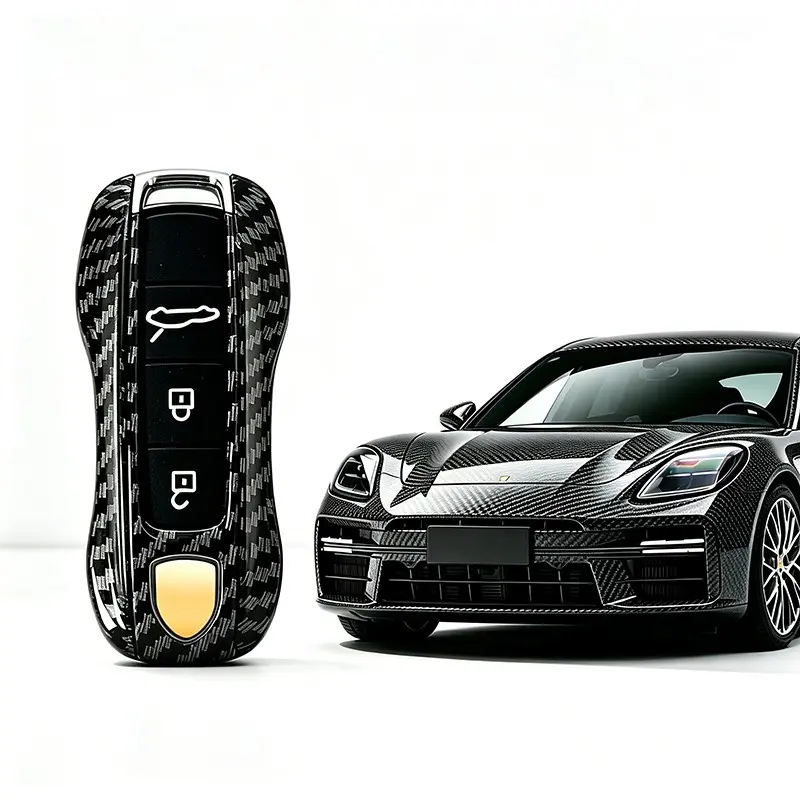 Porsche Key Case for Cayenne Macan Panamera 718 Taycan 911, Customizable Key Cover, Protective Car Key Holder, Car Key Protector, Stylish Accessory, Key Fob Cover