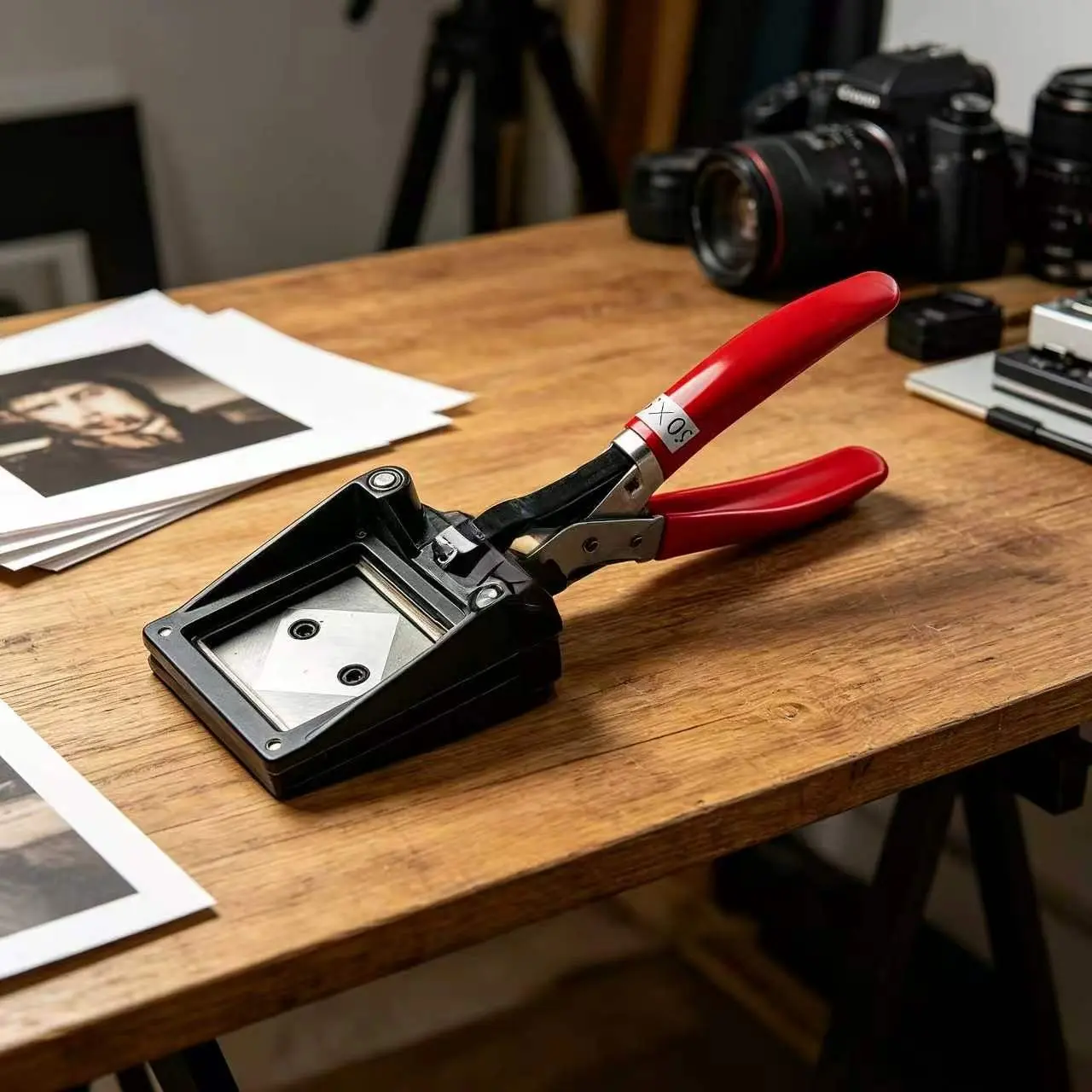 Manual Photo Cutter, Handheld Card Trimmer, Photo Holder Clip, Clamp Style Photo Cutter (50mm X 50mm), Essential Photography Tool