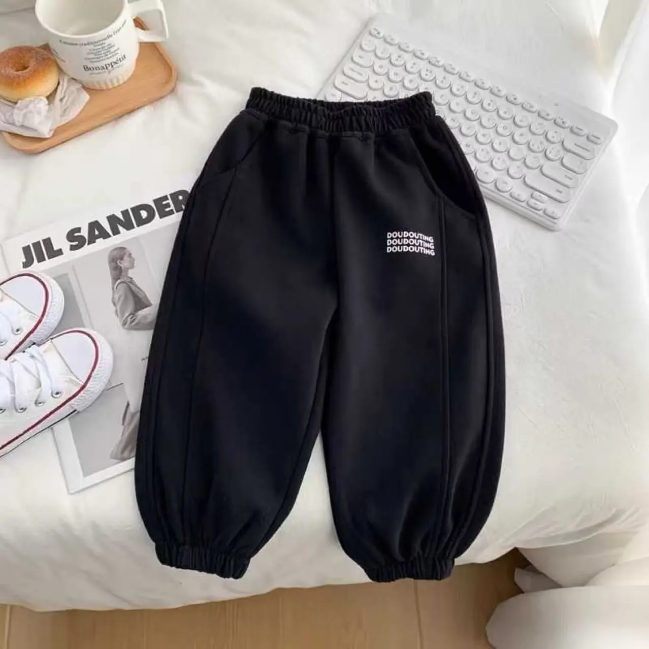Single Pc New Spring/Autumn Children's Casual Spliced Jogger Pants, Toddler Baby Fashion Sweatpants, Versatile Boys' Sports Trousers, Perfect for Outdoor