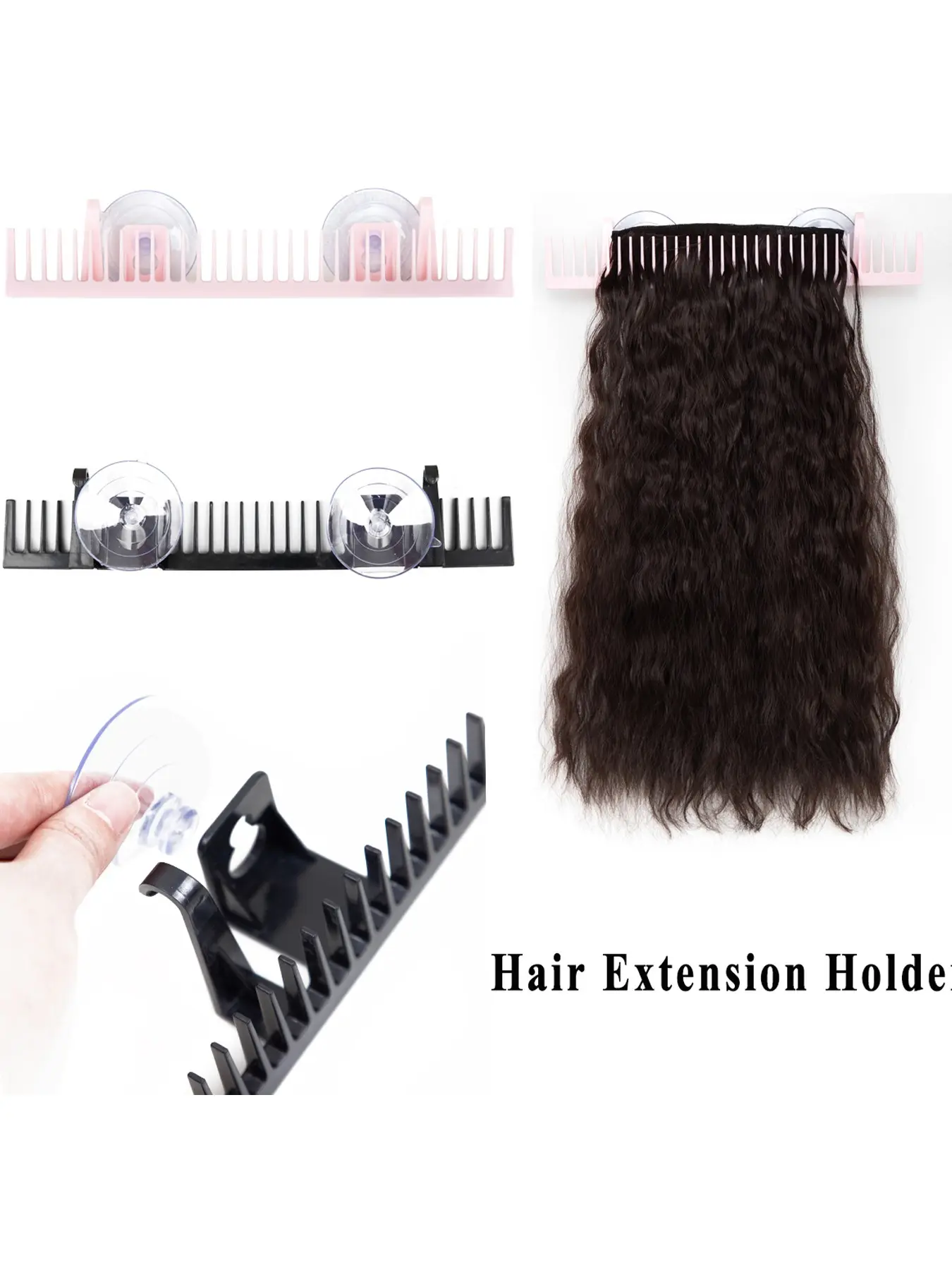Hair Extension Holder, Lightweight Hair Extension Hanger, Wig Storage Display, Salon Wig Stand, Easy-To-Use Hair Extension Tool