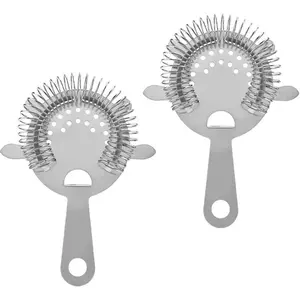 2 Pack Stainless Steel Cocktail Strainer Bar Filtering Tool for Bar Restaurant Home