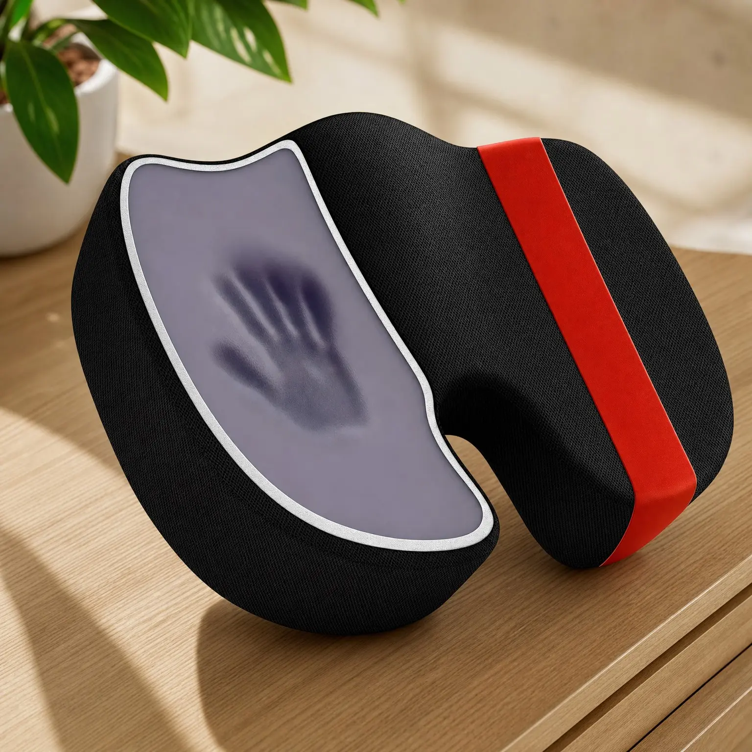 Memory Foam Seat Cushion for Office & Car, Black – Orthopedic Coccyx Pillow for Sciatica, Tailbone & Back Pain Relief, Pregnancy & Long Sitting at WorkGift