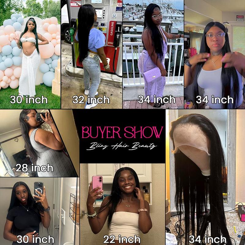 [32 Inch Only $129] Bling Hair 13x6 Lace Frontal Human Hair Wigs Brazilian Straight Lace Front Wigs For Black Women 13x4 Transparent Lace Wig Bleached Knots Nature Long Straight Hair Wig Outdoorfun TikTokShopHolidayHaul