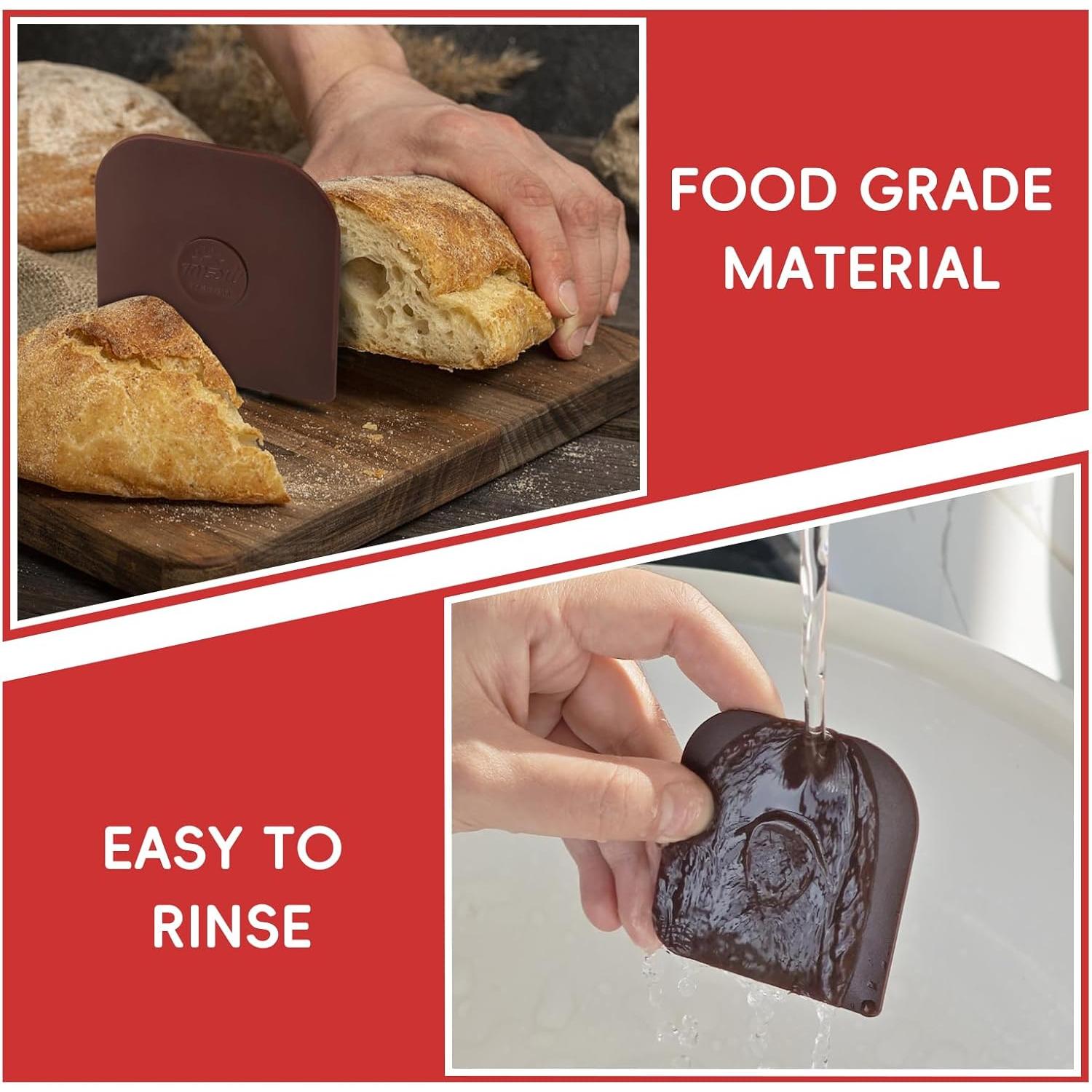 Pan Scraper, 5 count Pot Scraper, Pan Scraper Plastic, Multifunctional Scraper Tool for Kitchen, Non-Slip,  Safe, High Heat Resistant