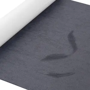 Suede Wrap for Car Interior, 16.5" x 59" Self-Adhesive Microfiber Felt Fabric, Gray Suede Fabric Wrap, Stretchable Interior Film for DIY Car/Truck/SUV/RV Roof and Home Decor