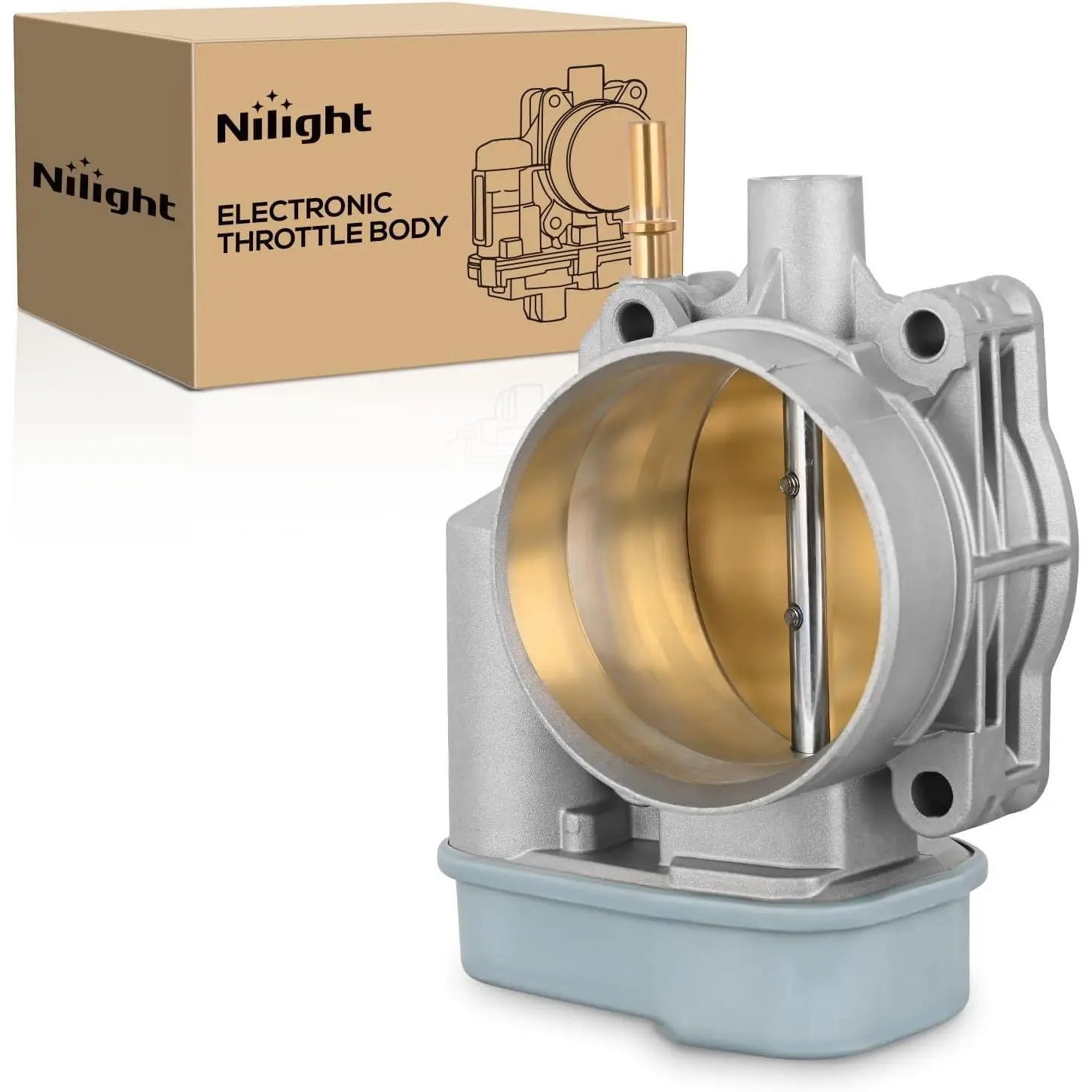 Nilight 77mm Electronic Throttle Body Assembly Unit with Airflow Control & Electronic Valve for Chevy Colorado Impala Monte Carlo Trailblazer, Hummer H3, Buick Rainier, GMC Canyon Envoy, Isuzu Ascender i-350 (Chevy/GMC/Isuzu Fitment)