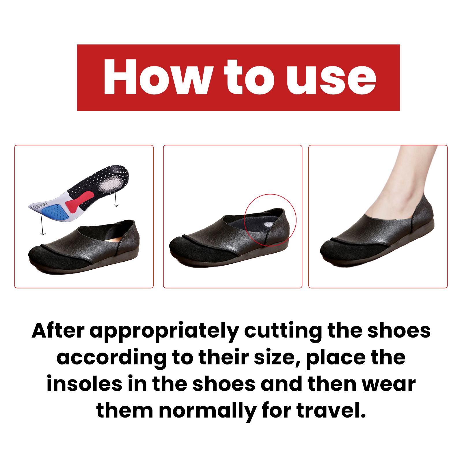 Houkea Foot Correction Insoles Arch Support Insoles Non-slip Wear-resistant Foot Posture Correction Insoles