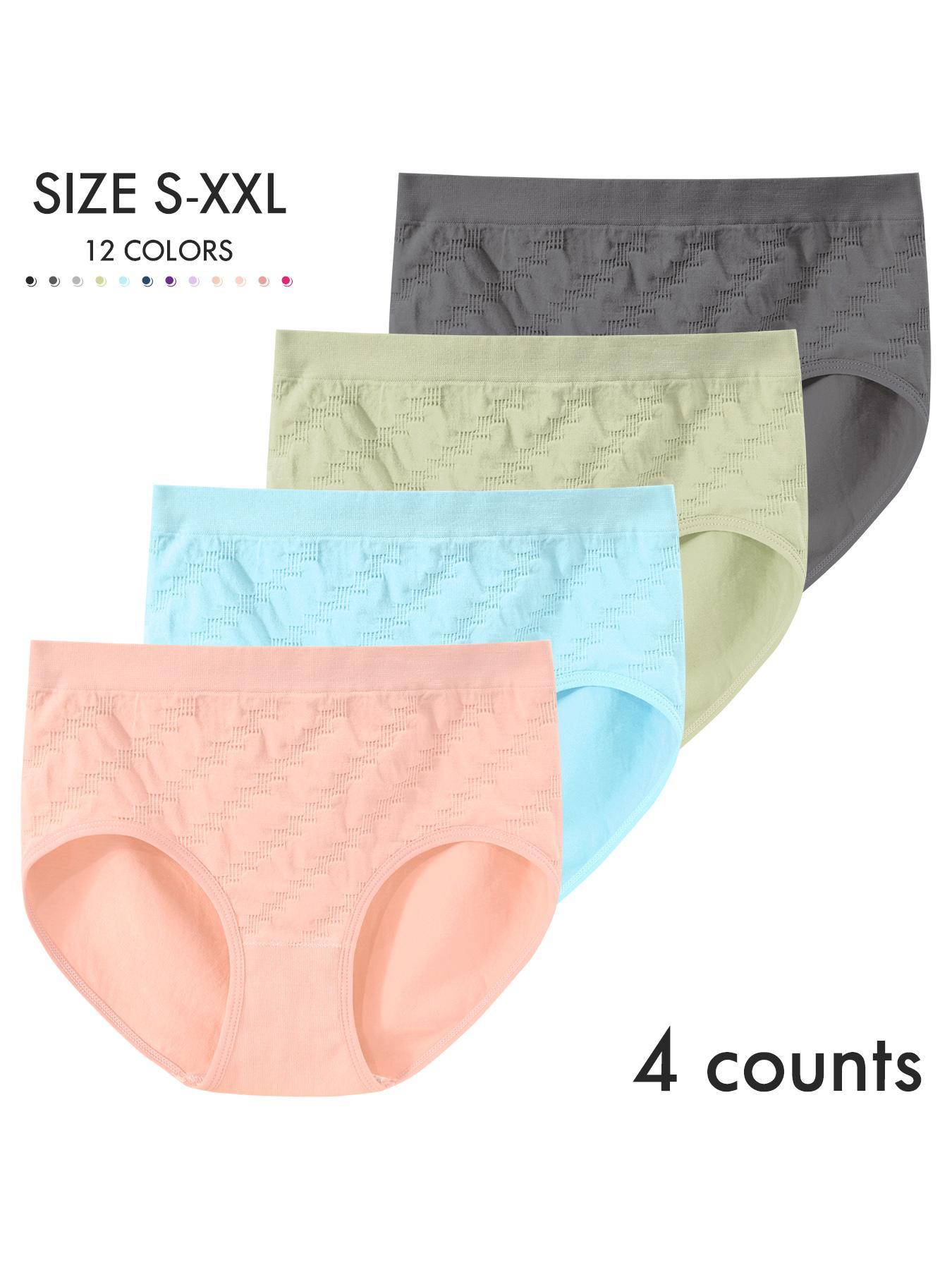 Women's Solid Color Panty, Breathable Comfortable Panty for Daily Wear, Women's Underwear for All Seasons, Soft Comfy Brief, Fashion Breathable Underwear