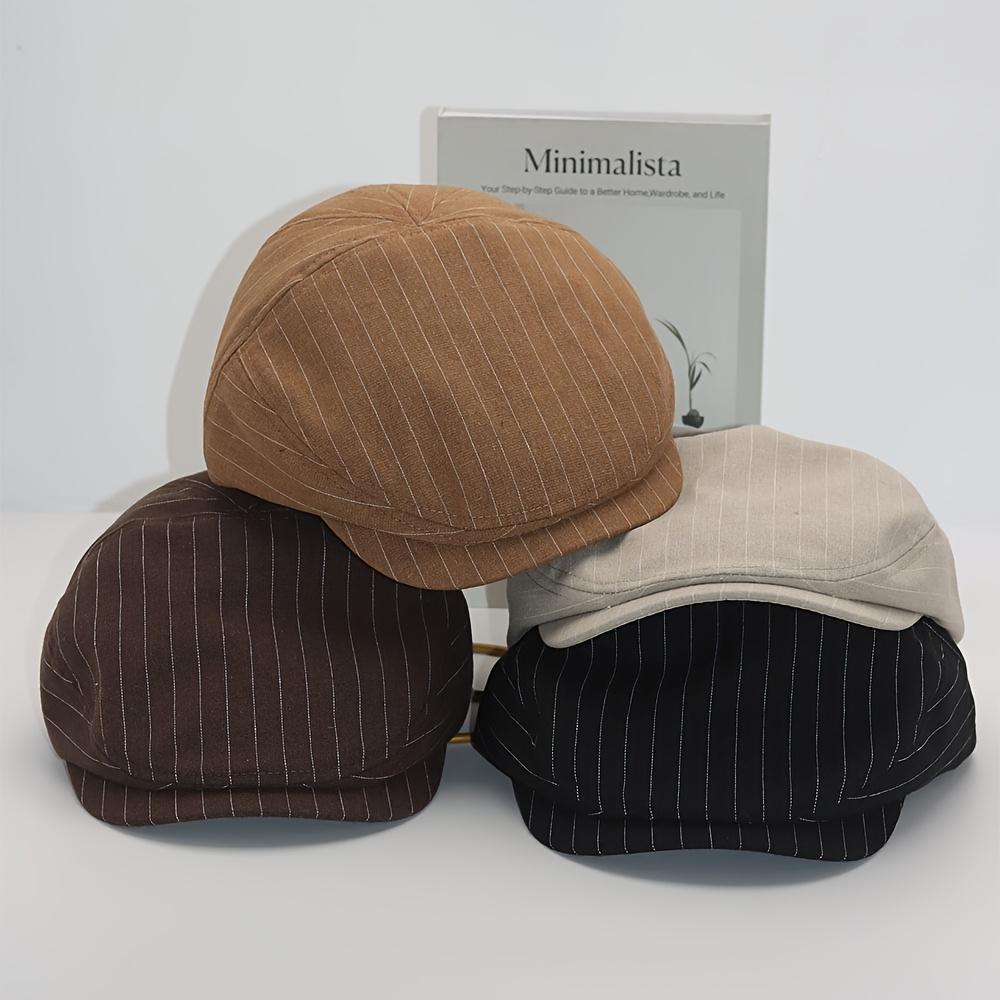 1pc 1pcs Unisex Breathable Linen Newsboy & Driver Cap - Adjustable Strap, Lightweight Petition Cap Suitable for Easter, Weddings, Office & Formal Events