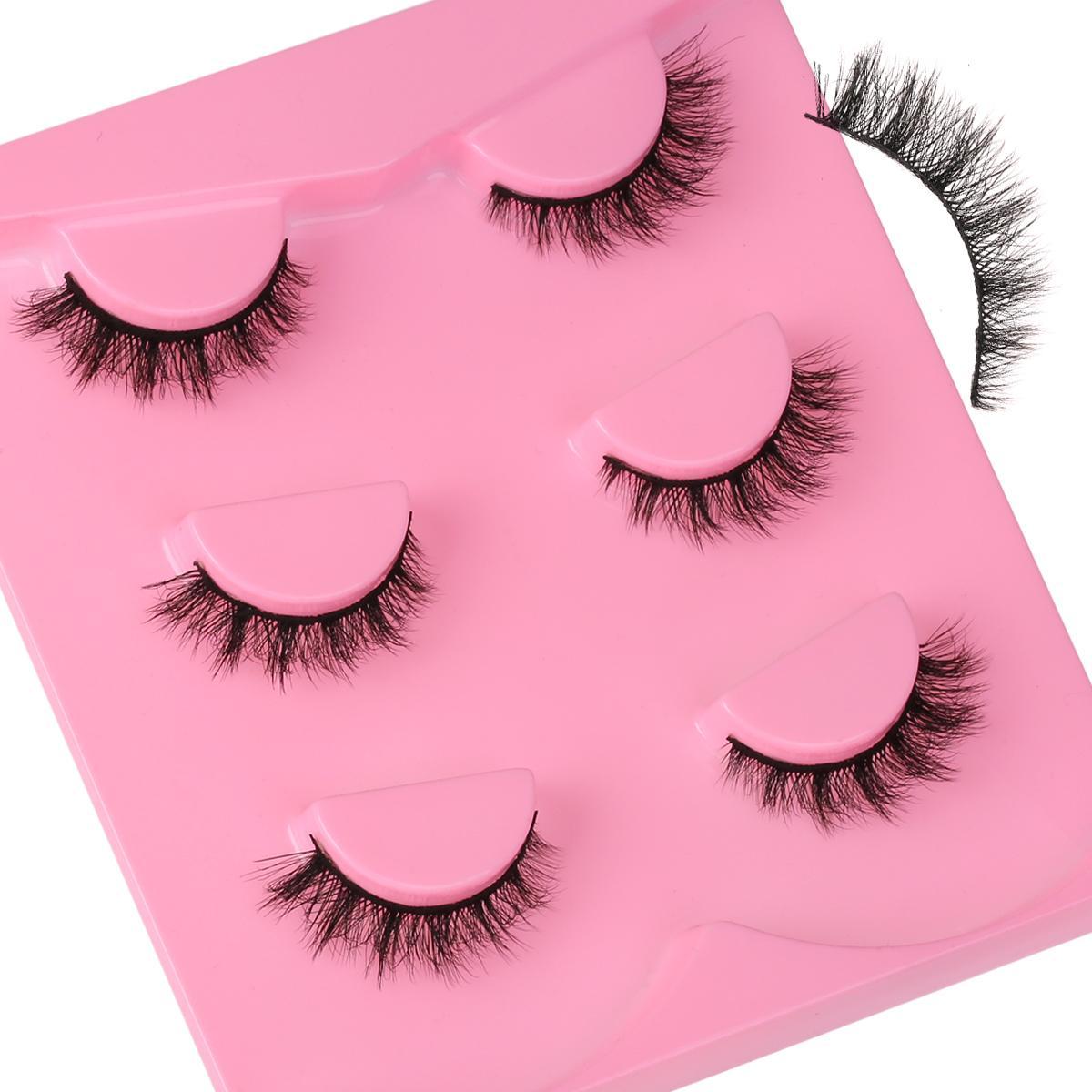 Fluffy False Eyelashes Cluster, Wispy Natural Look Cluster Lashes, Fluffy Curling Eye Makeup Strip Lashes for Women & Girls, High Quality Eyelashes, Wispy Eyelash Clusters, Cosmetic