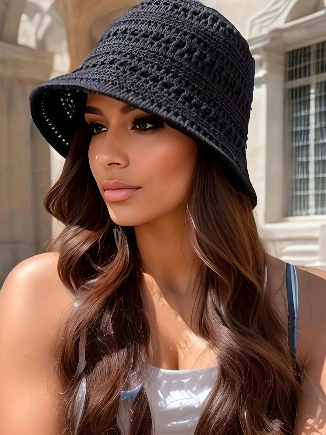 Breathable Knit Fisherman Hat, New 2026 Hollow-Out Bucket Hat, Foldable Sun Protection Cap, Ideal for Hiking, Camping, Travel, Summer