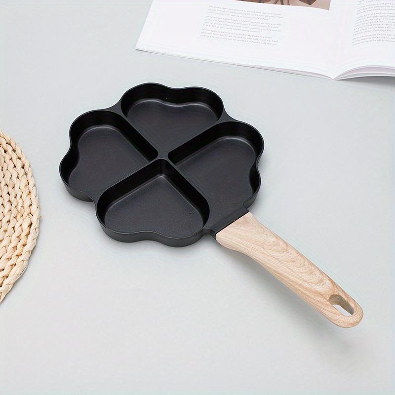 Household Maifanshi Breakfast Pot,  Fried Egg Pan, Non-stick Egg Dumpling Pan, Burger Fried Egg Pan, Love Four-hole Baking Pan.