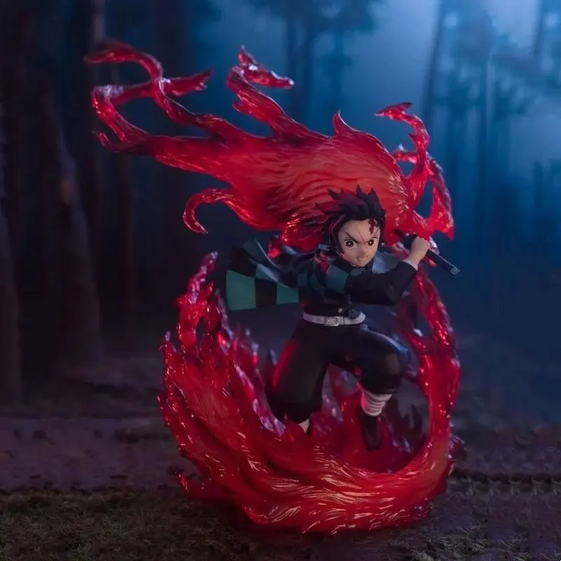 21CM Demon Slayer Kamado Tanjirou Hinokami Kagura Anime Figure, Desktop Decoration Collectible Statue Toy Gift